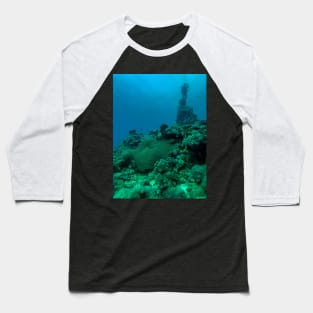 Coral reef and scuba diver Baseball T-Shirt